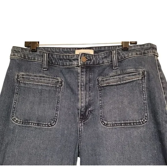 Sundance Wide Leg Boot Cut Jeans Womens Size 33W Dark Wash - Picture 2 of 5